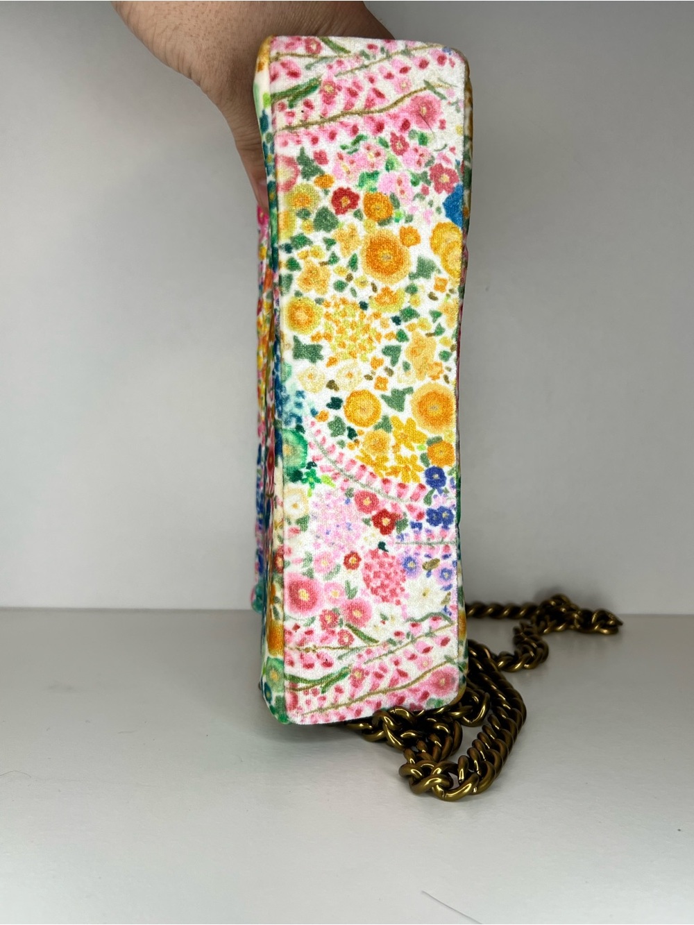 EUC Kurt Geiger Bugs Floral Couture Crossbody Velvet - Picture 5 of 9